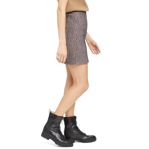 THEORY B.Walden Cotton & Wool Blend Tweed Skirt - Picture 4 of 8